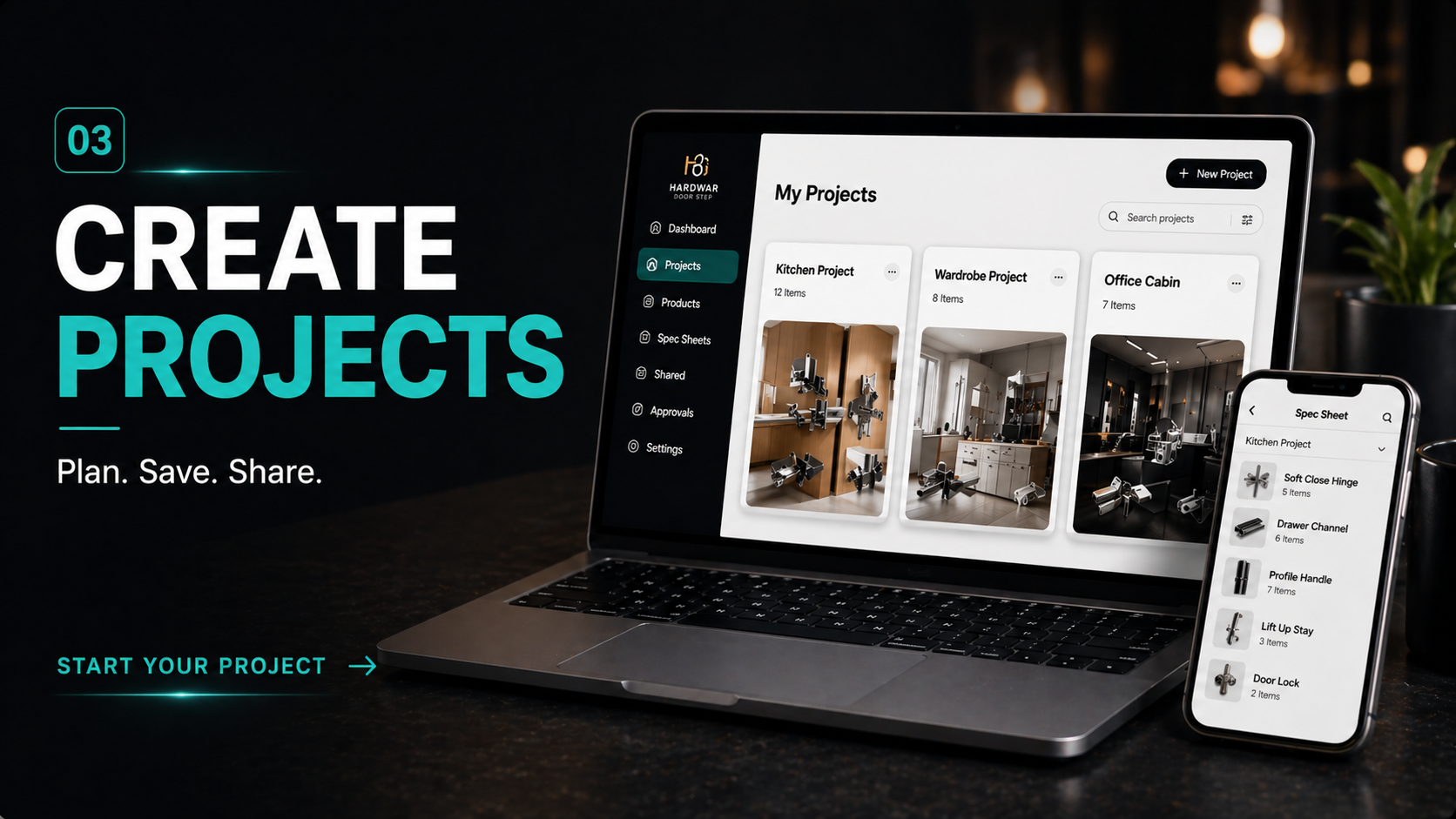 Project tools for architects and interior designers